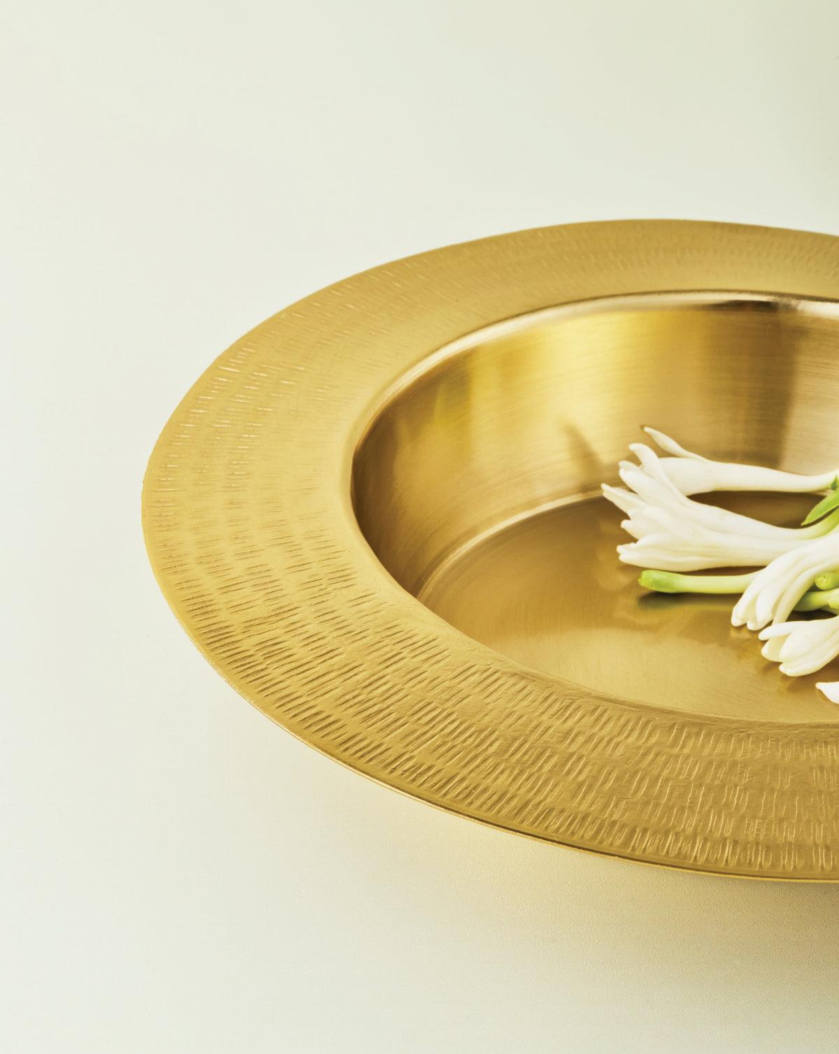 Bahaar Brass Pasta Plate / Serving Bowl