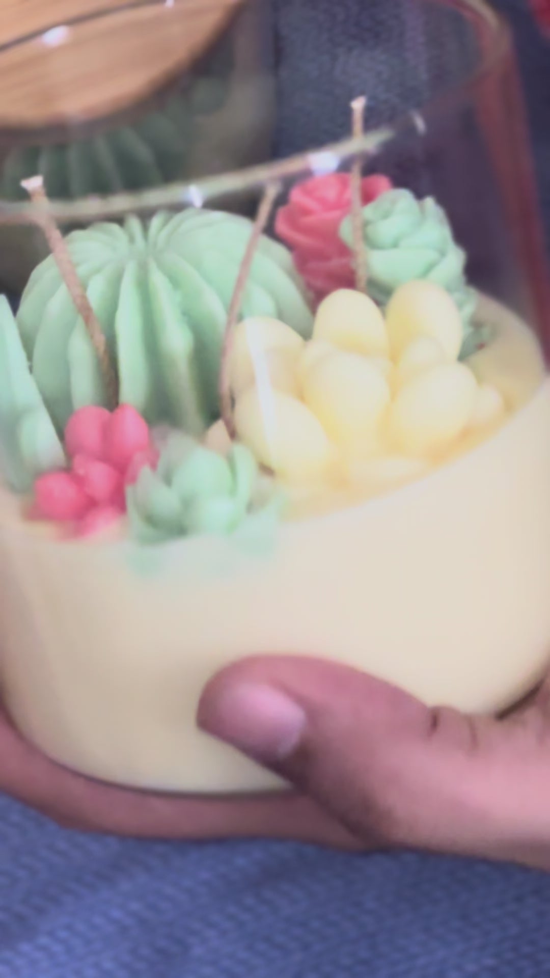 Load video: Succulent  Garden Candle