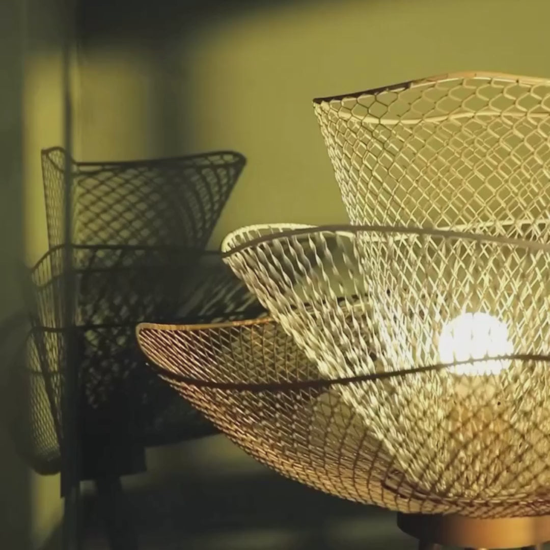 Load video: Mallawi Designer Floor Lamp | Standing Lamps for Living Room | Corner Lamp