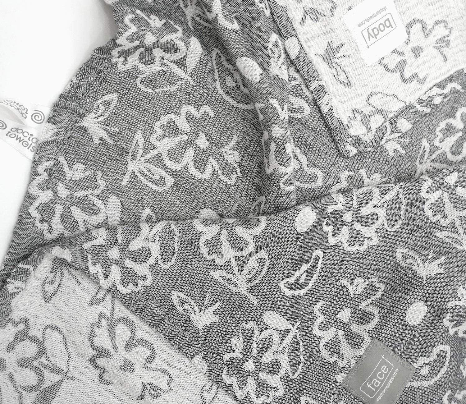 Banana Floral Bath Towel + Hair Towel Combo Assorted Pack of 2