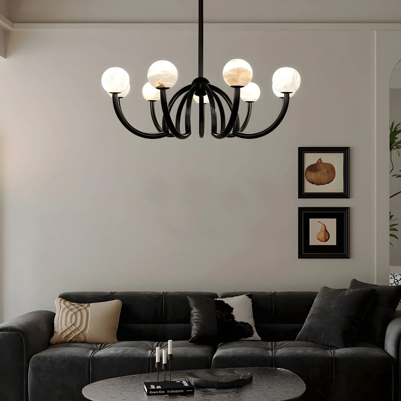 Noir Alabaster chandelier