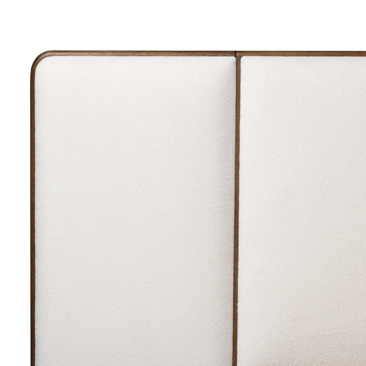 Ronald Solid Ash Wood And Fabric Upholstered King Size Bed