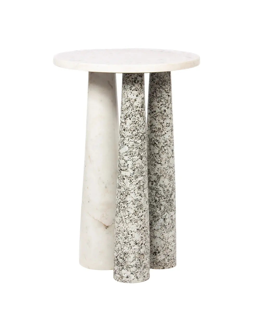 Illr - Pea-white & White Marble | Side Table