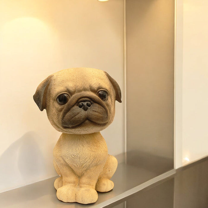 Bobble Head Pug Figurine