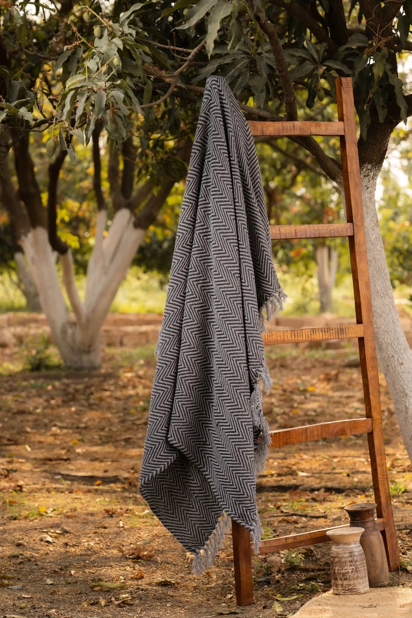 Monochrome Maze Throw