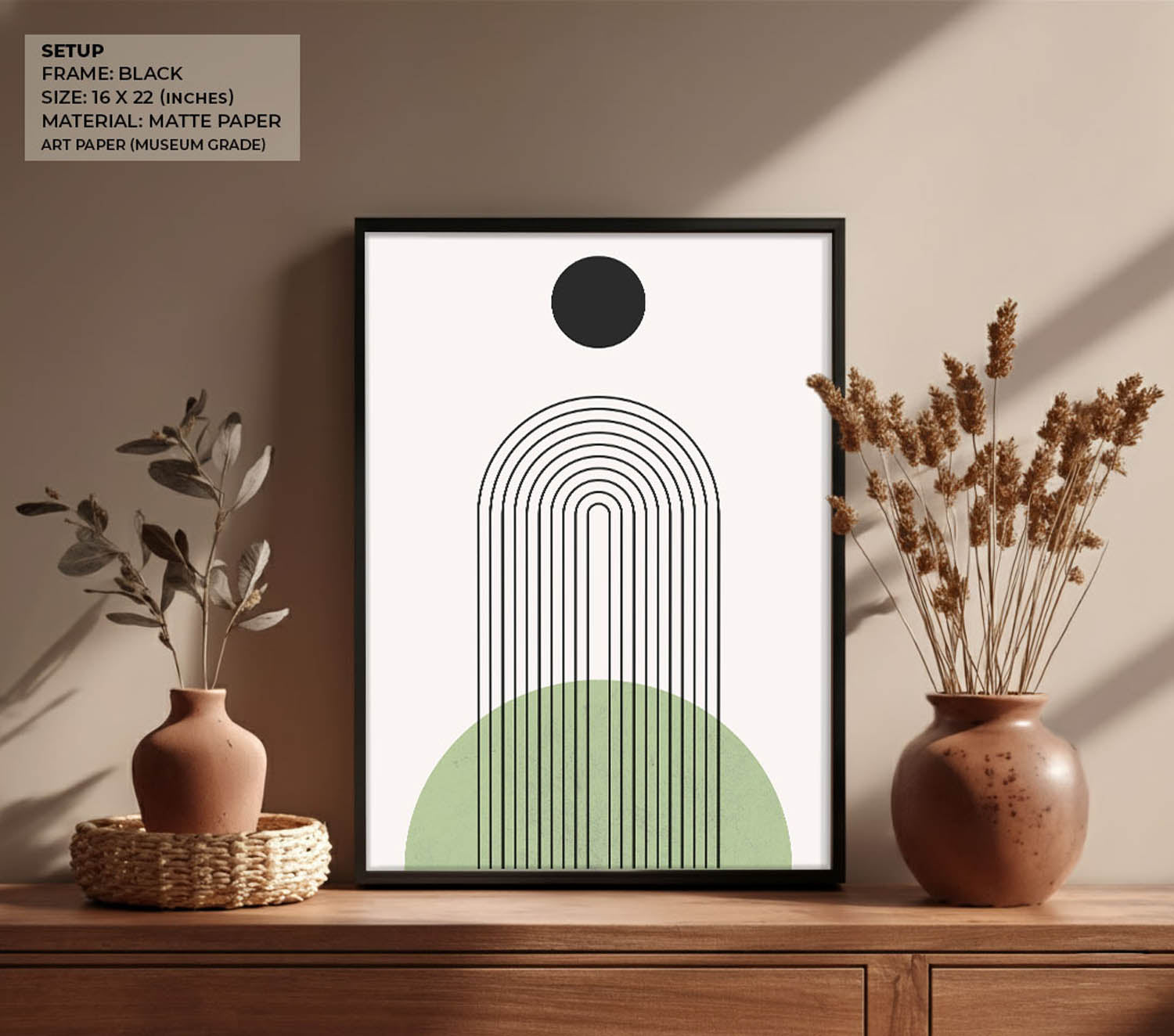 Arco Green Wall Painting