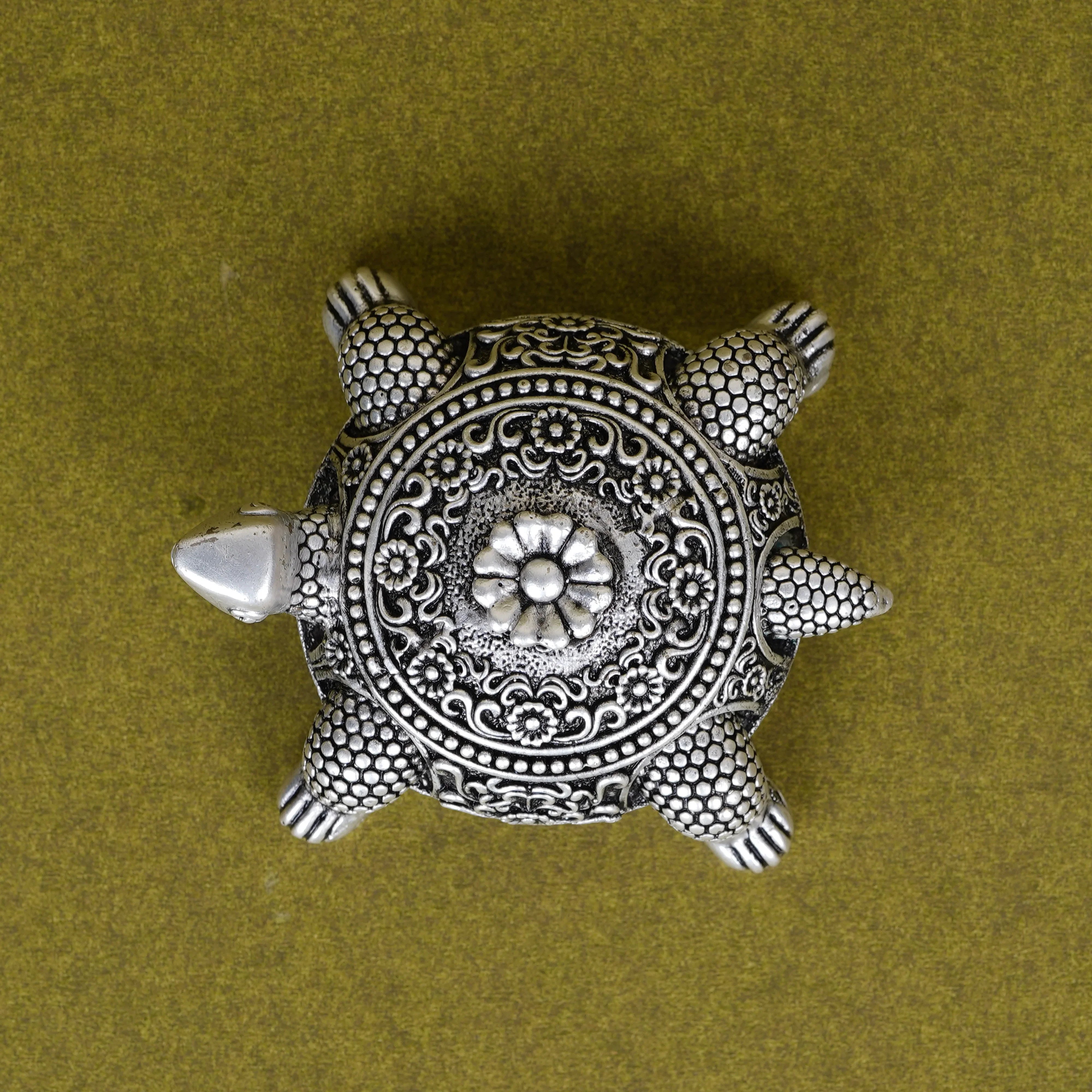 Silver Plated Brass Tortoise Paperweight