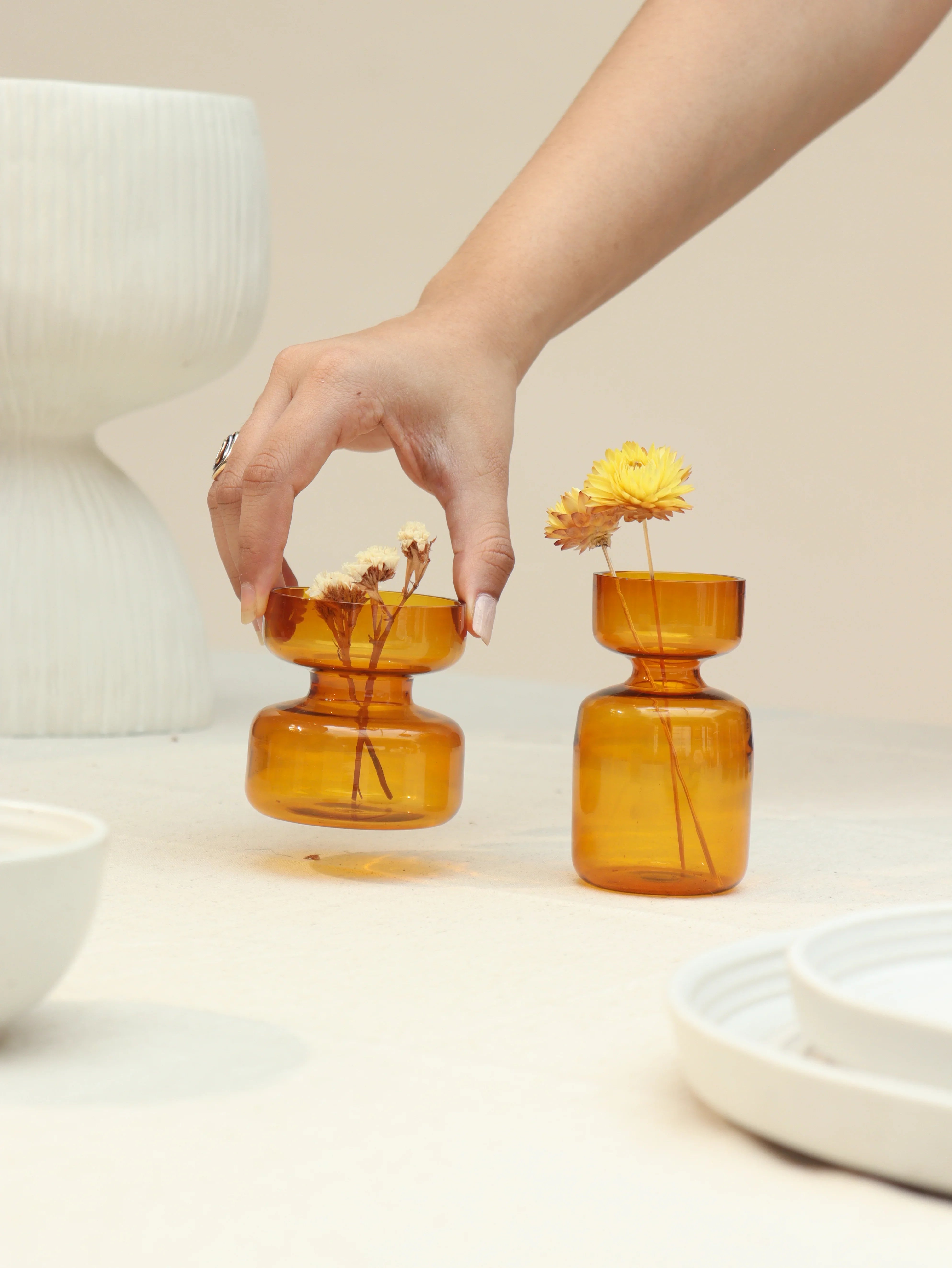 Mini Vase Gift Set with Mini dried flower