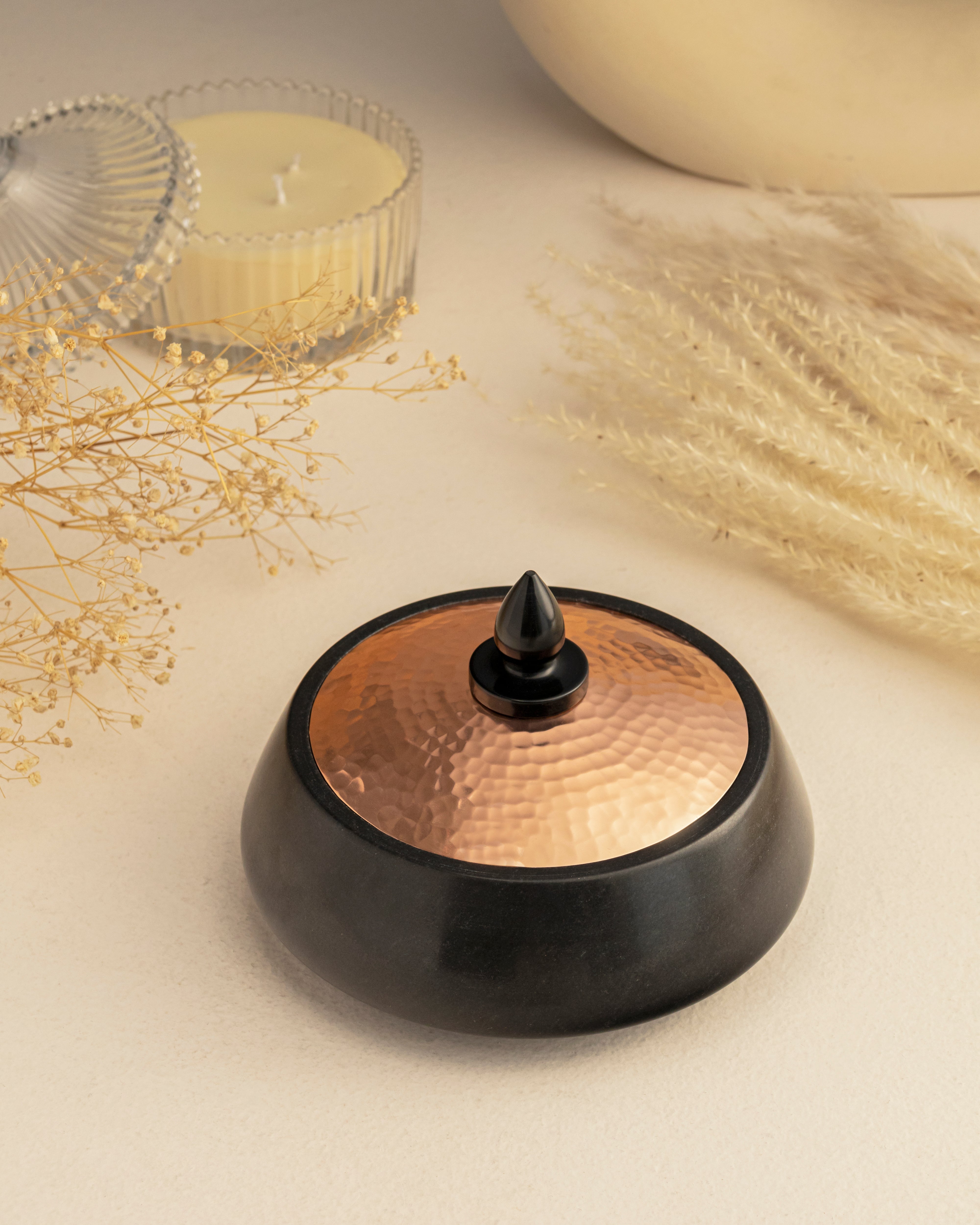 Trinket Box-Black Marble