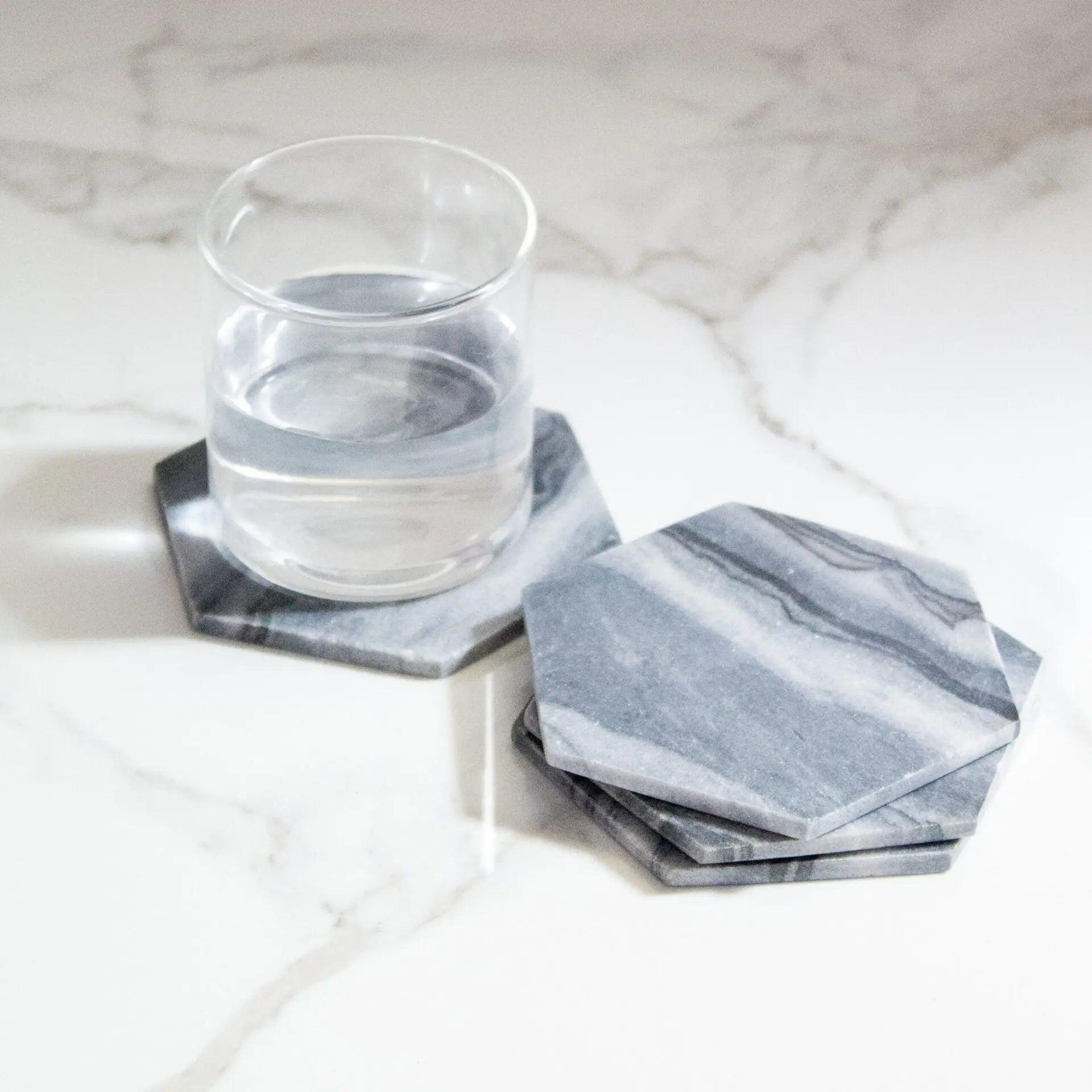 Grayscale Coasters | Marble