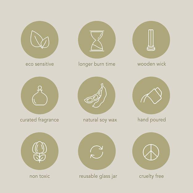 Meditation Candle Fragrance of Lemongrass & Amber Luxury Soy Wax Candle with Wooden Wick