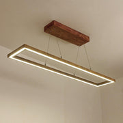 Even 48 Brown Wooden Led Hanging Lamp