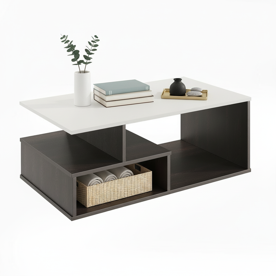 Coffee Table for Living Room with Storage Shelf - Witely