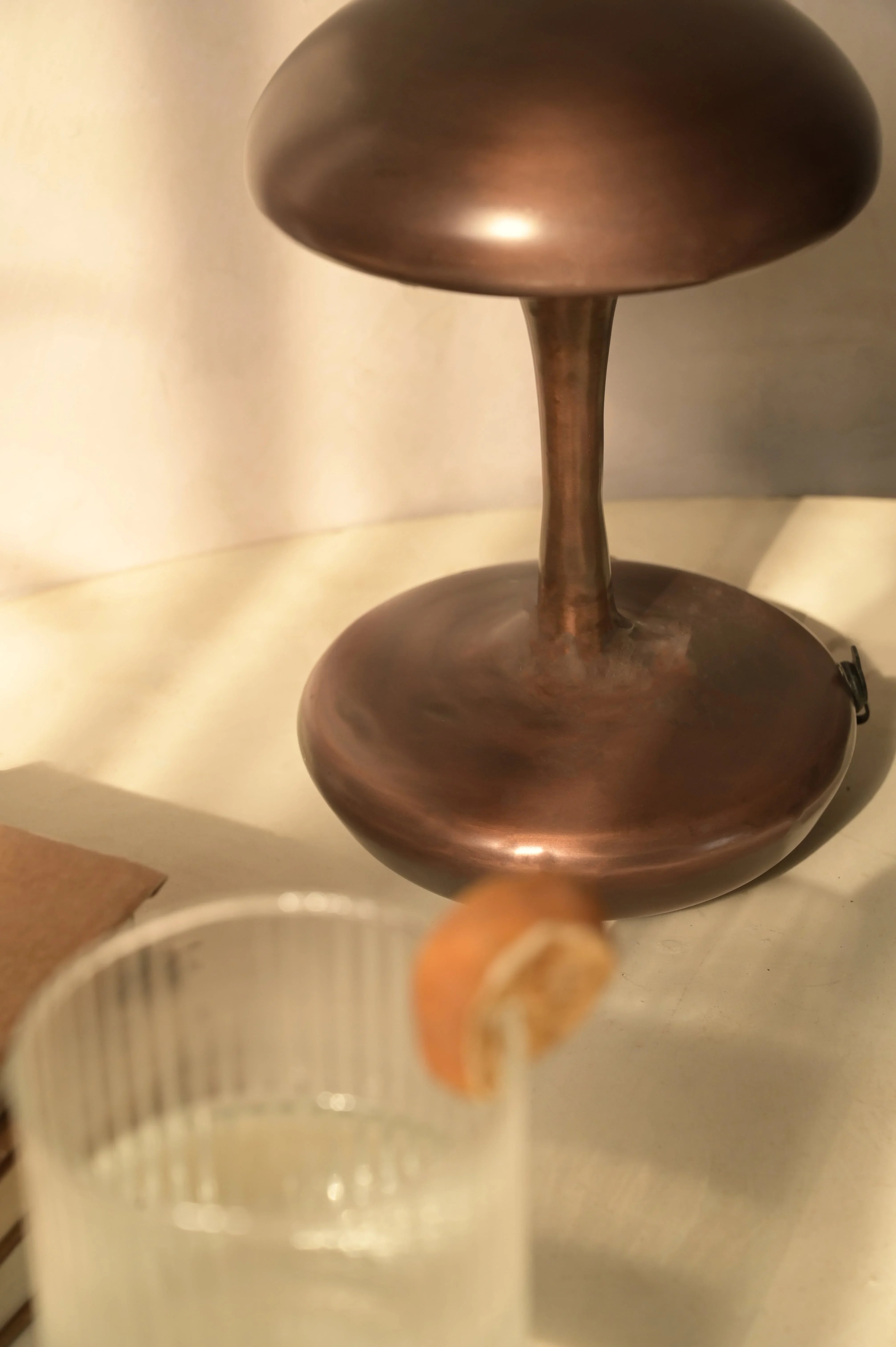 Orbix Portable Table Lamp in Antique Copper Finish | Desk Lamp for Living Room