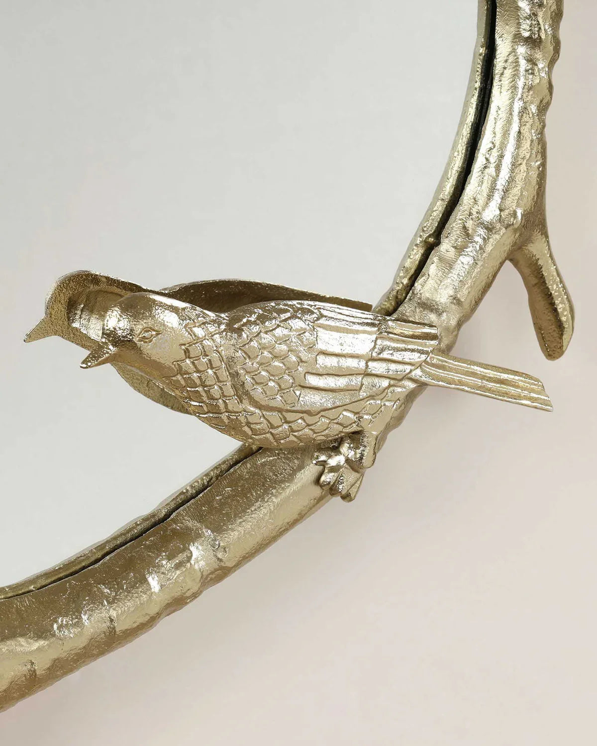 Leticia Bird-Inspired Gold Wall Mirror | Decorative Frame for Living Room & Bedroom Decor