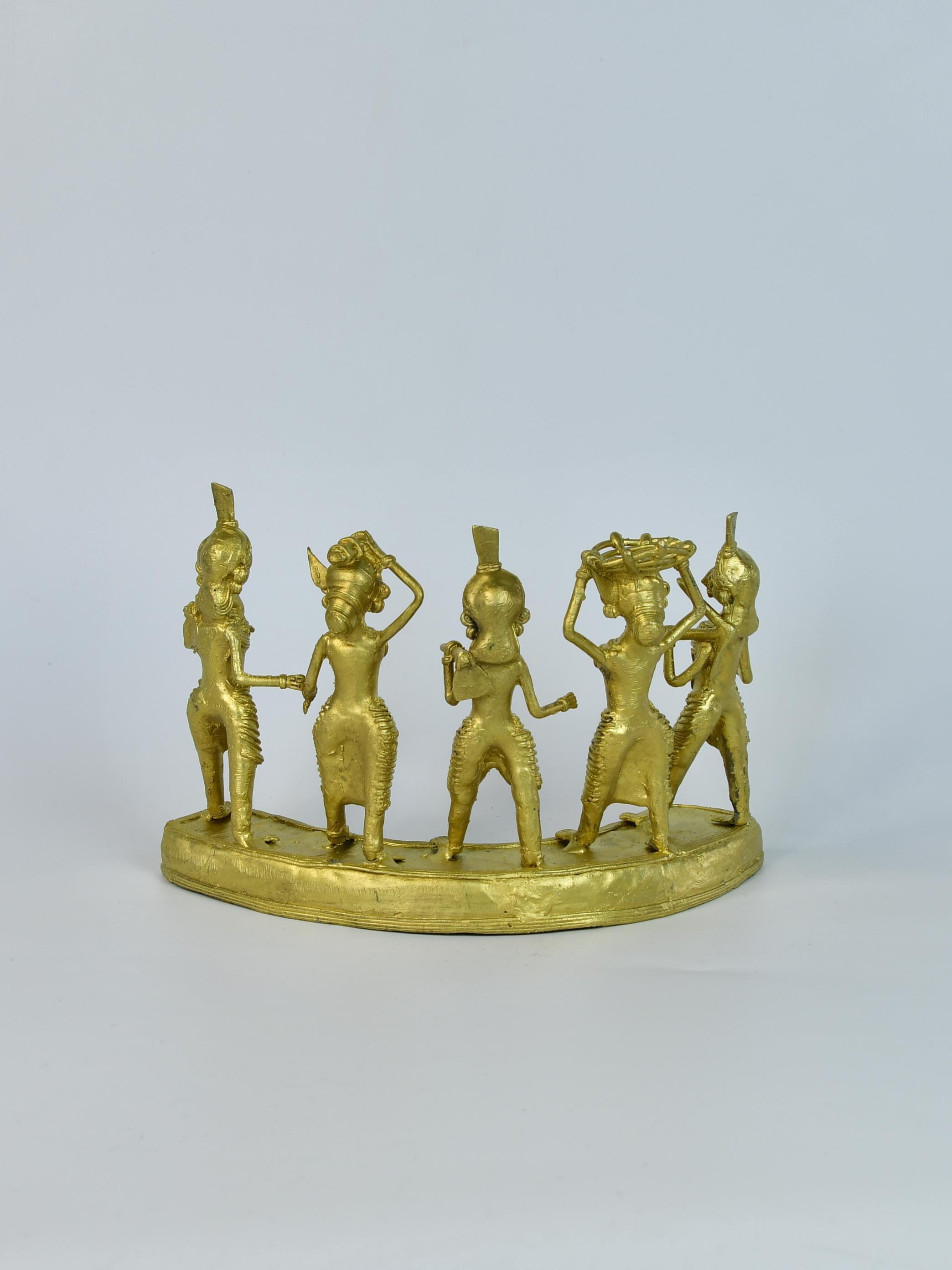 Exquisite Brass Dhokra Art Farmers Set: Premium Decor
