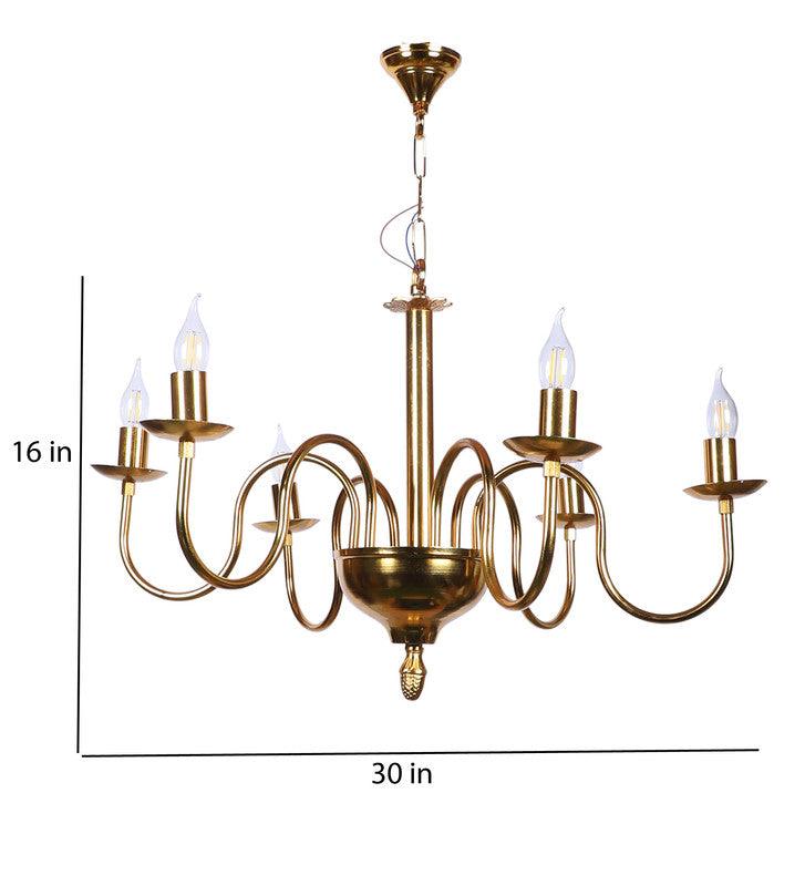 Antique Gold Iron Chandelier | E14 holder | without Bulb | Luxify