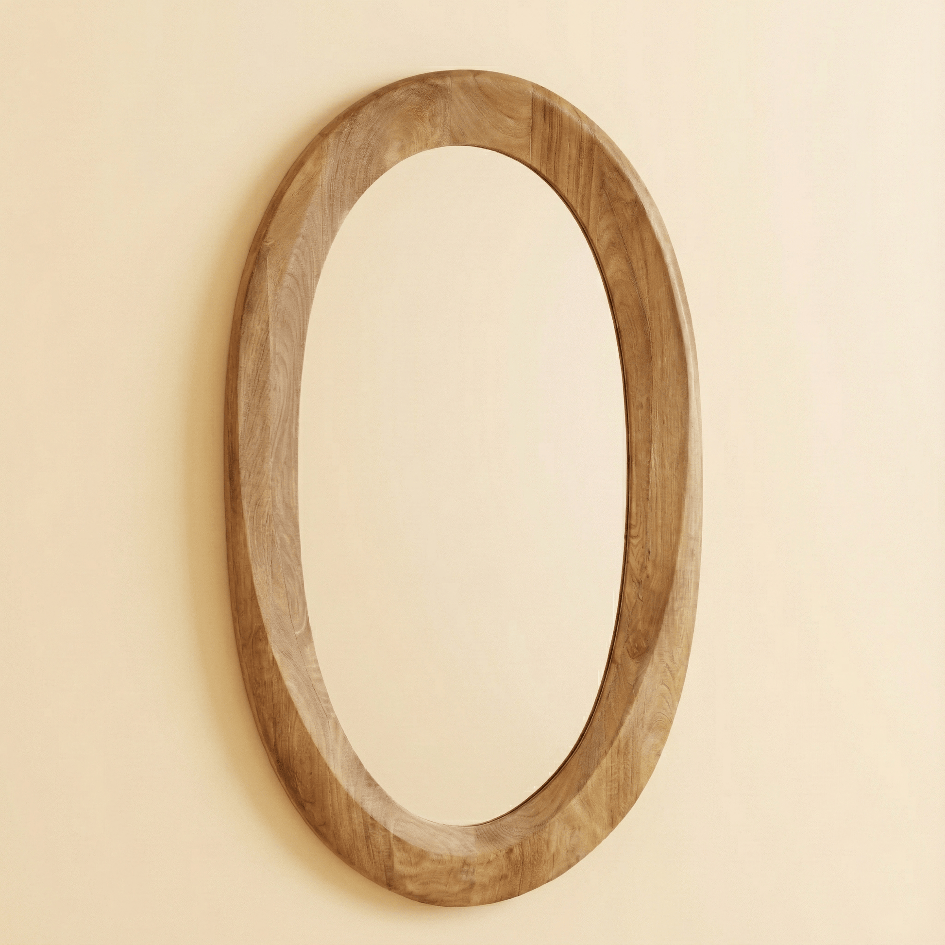 Aurelia Wooden Oval Mirror