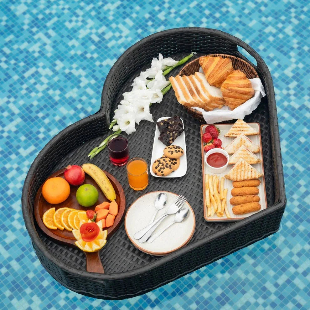 Luxury Brown Heart Shape Floating Tray