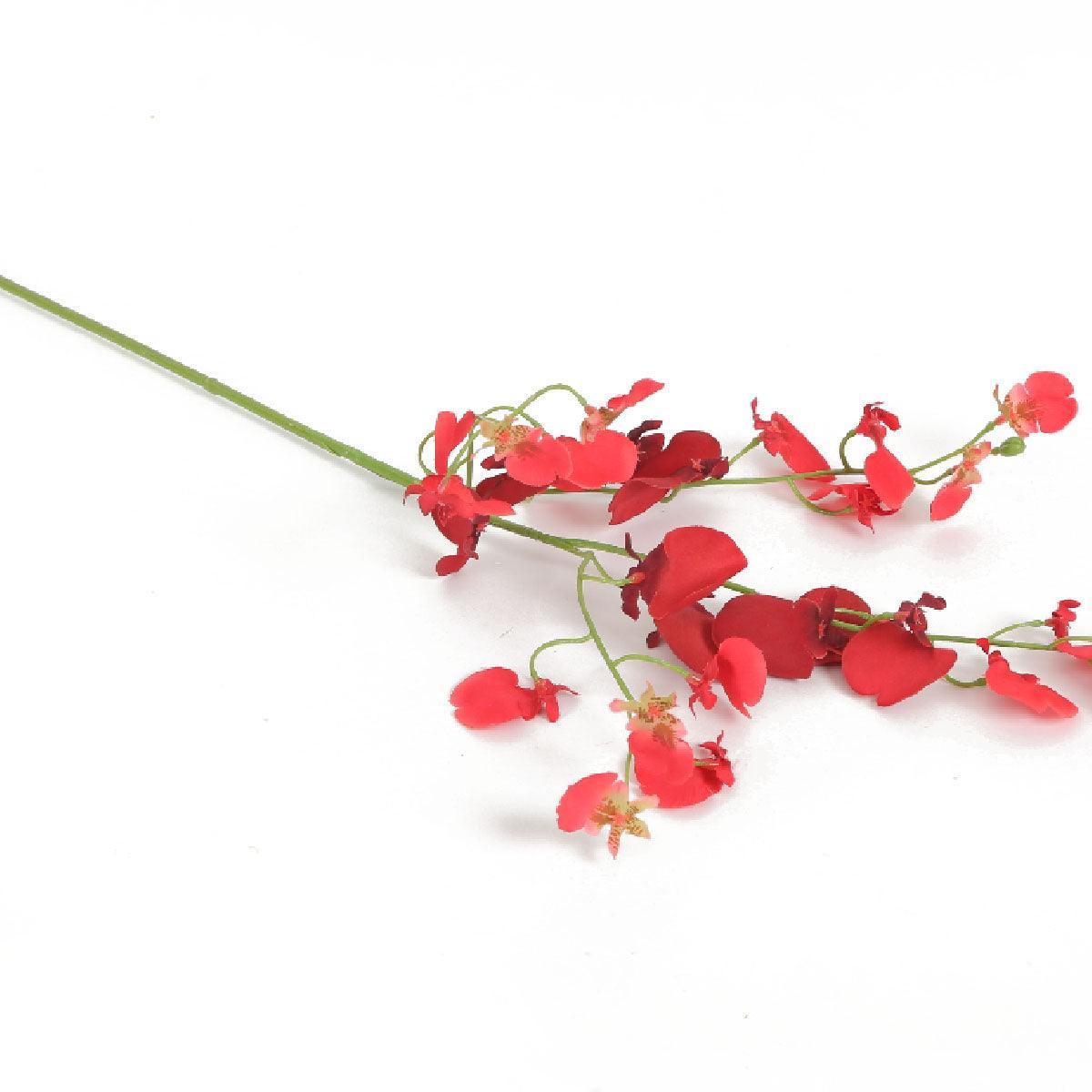 Vibrant Red Orchid Flowers | Artificial Flower for Vase - 1Pc