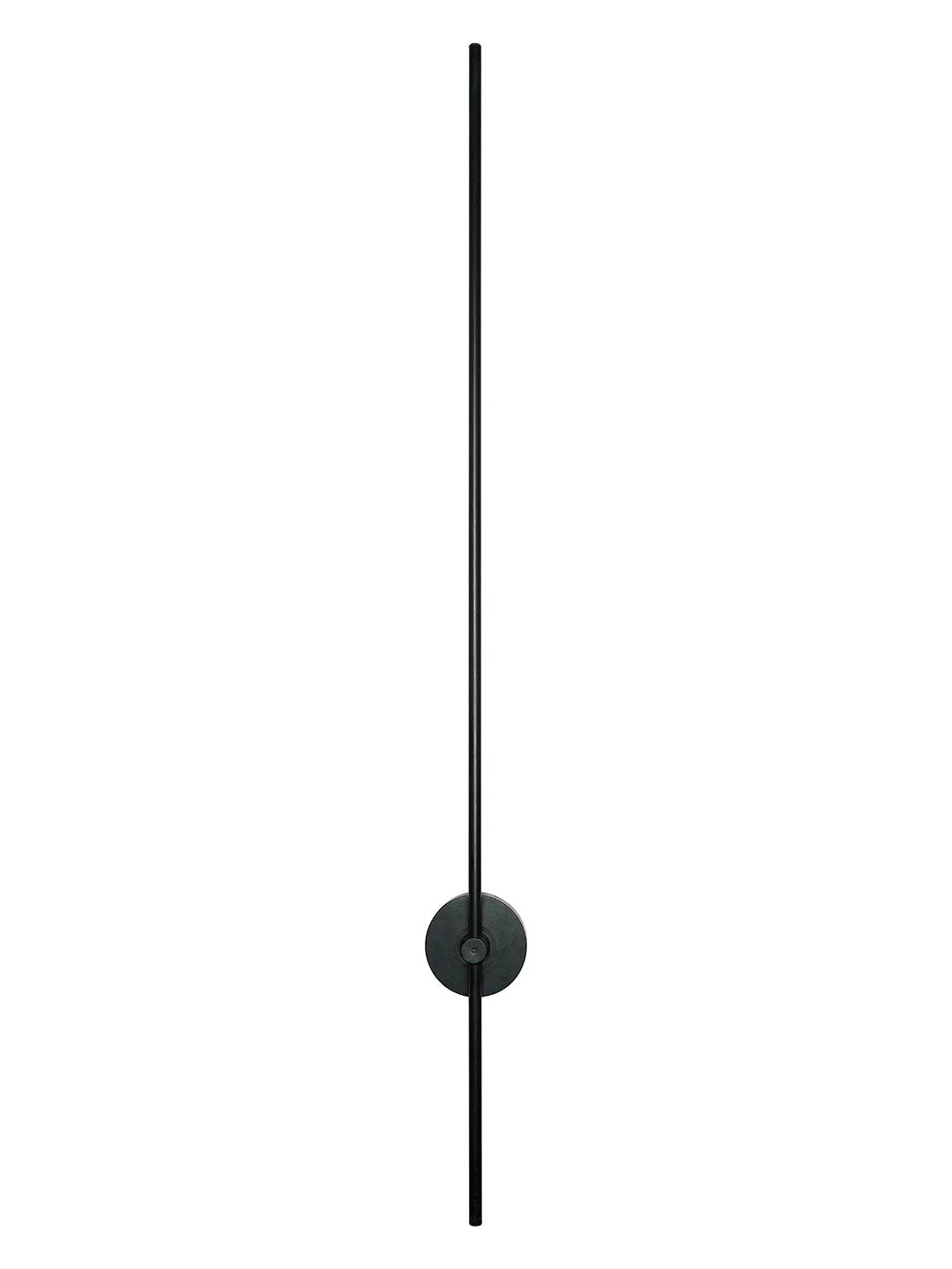 Modern Black LED Outdoor Wall Sconce with 60-Inch Sleek Linear Pipe