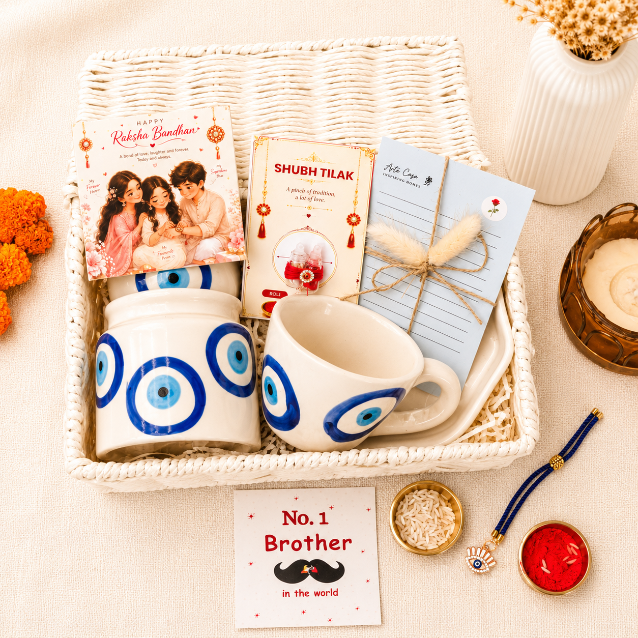Blue Protection Rakhi Hamper