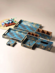 Sapphire Wreath Tray Set of 2