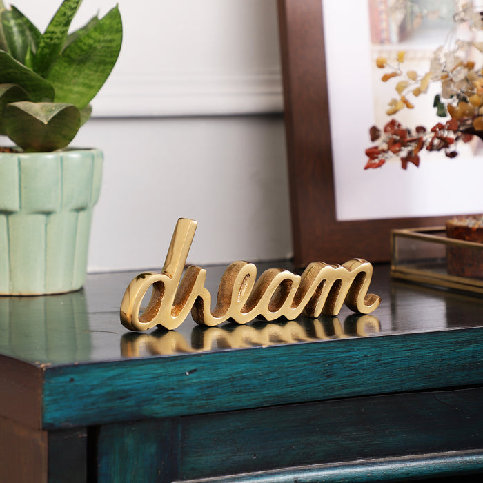 Tabletop Free Standing | Sign-Dream - Gold