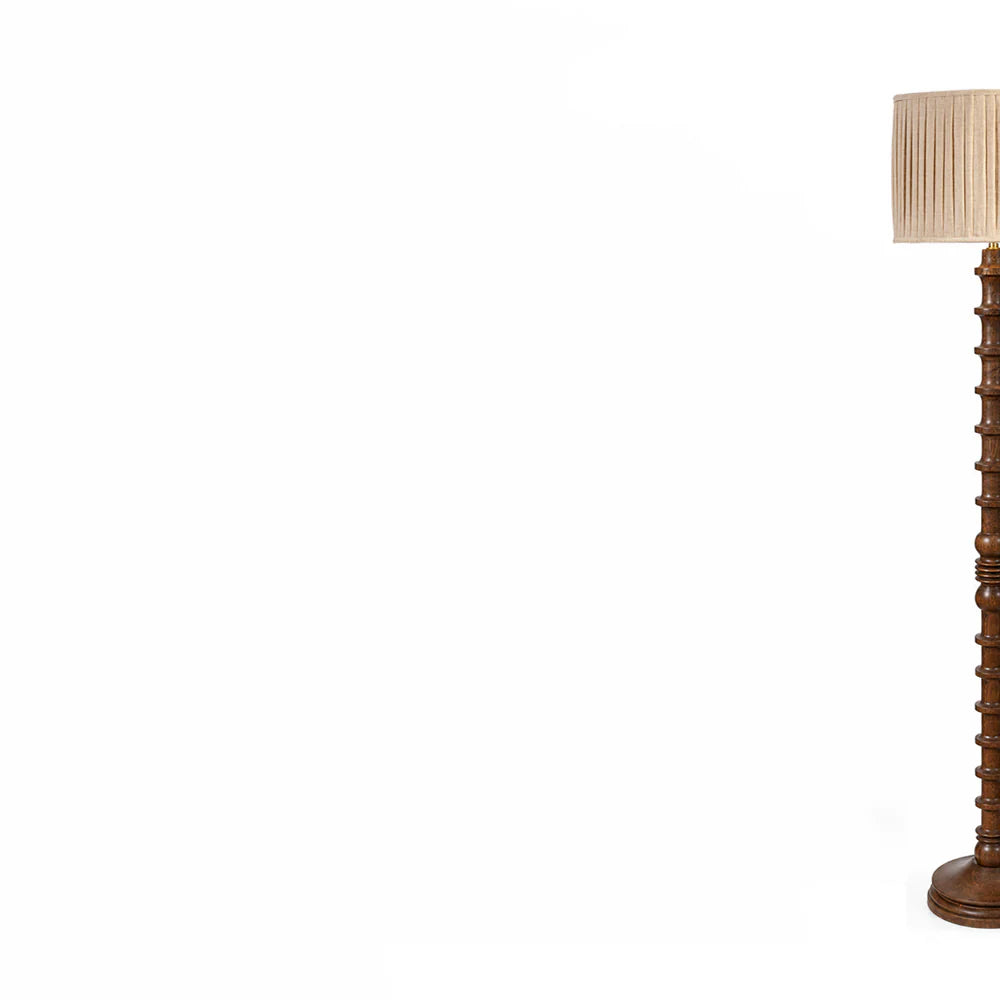 Handturned Mango Floor Lamp