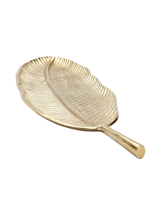 Banana Gold Serving Leaf Tray Platter