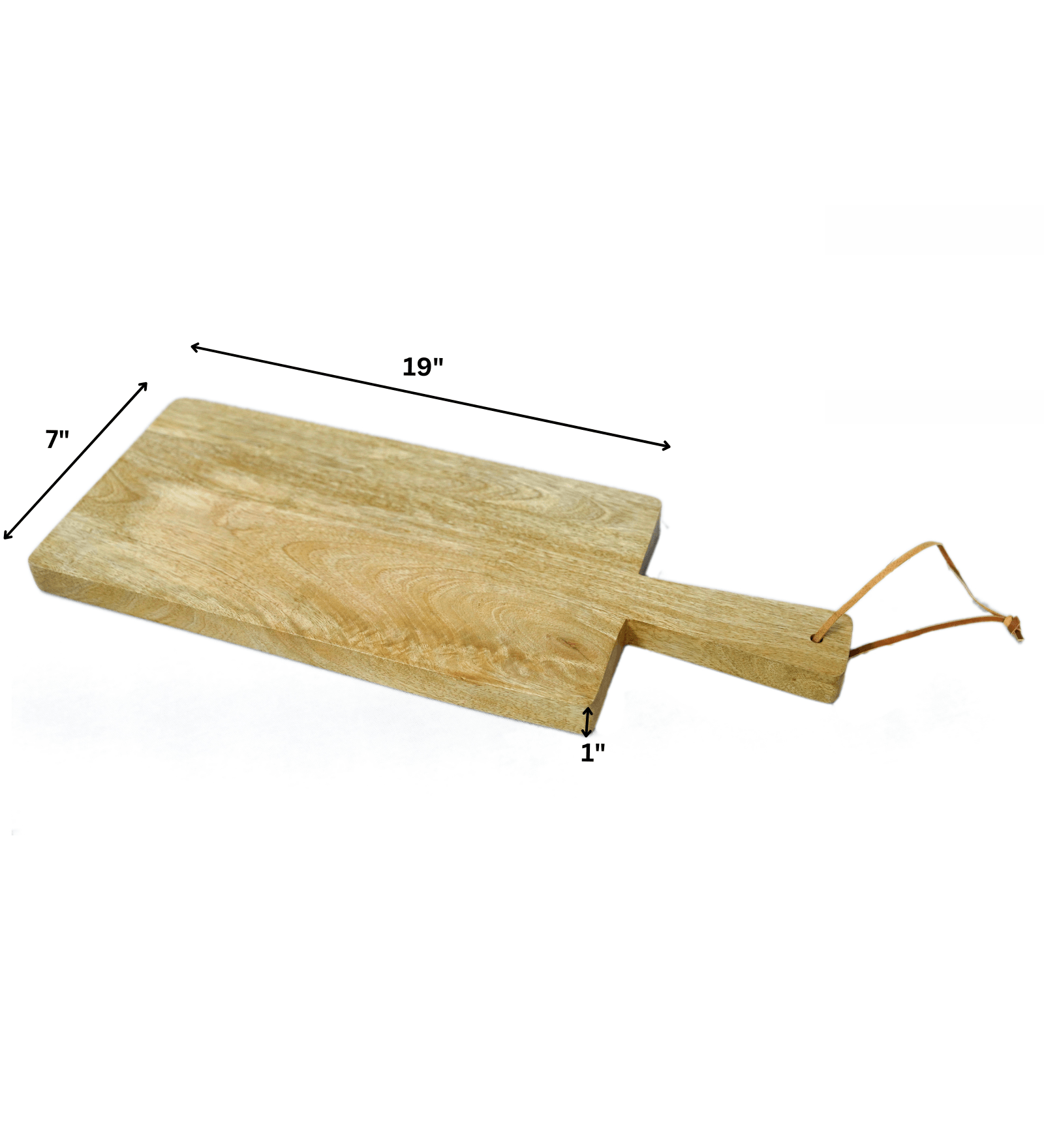 Single-Piece Solid Mango Wood Reversible Cutting Board – Natural Finish, No Dyes or Varnish