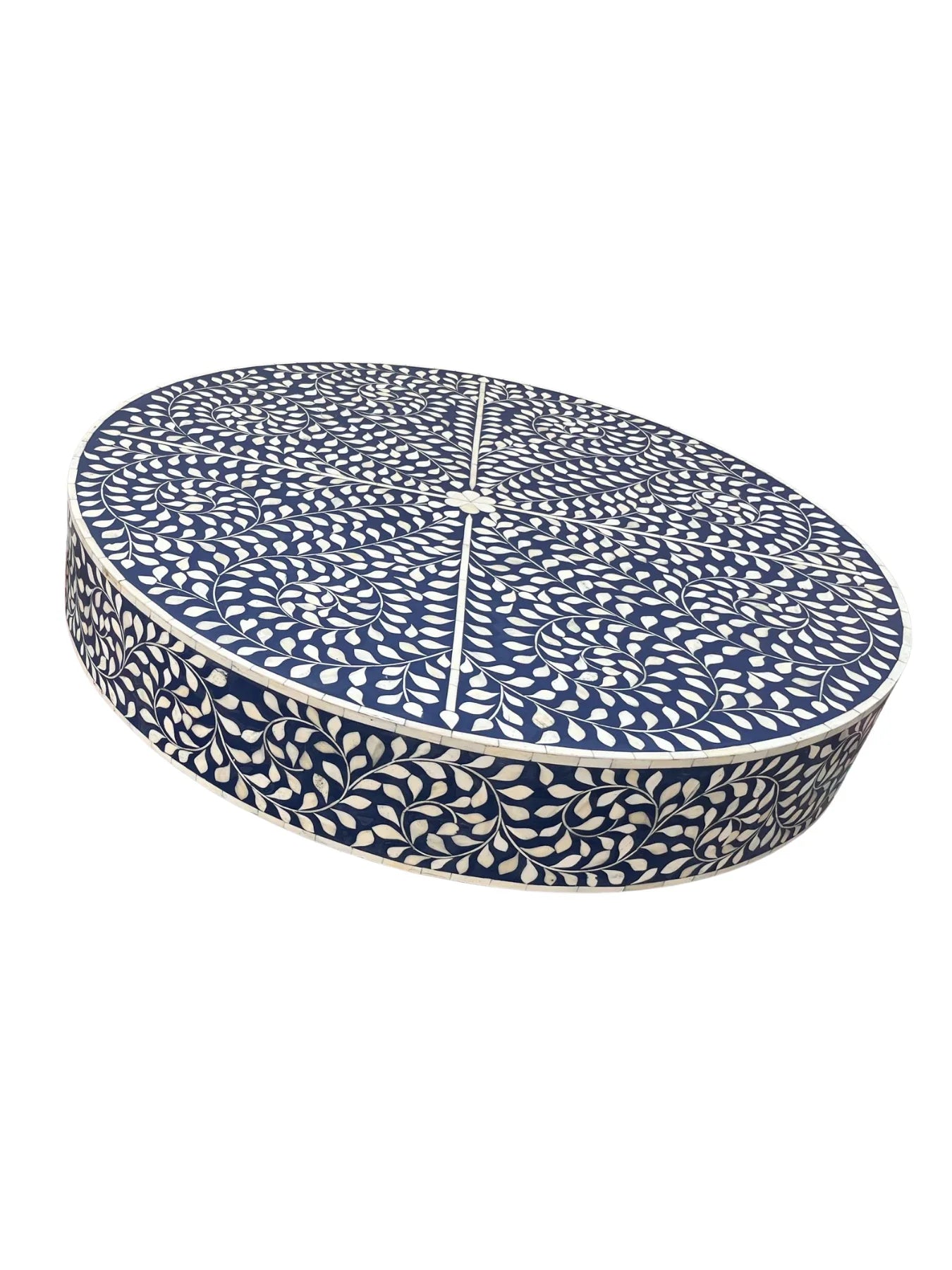 Inlay Blue Round Coffee Table