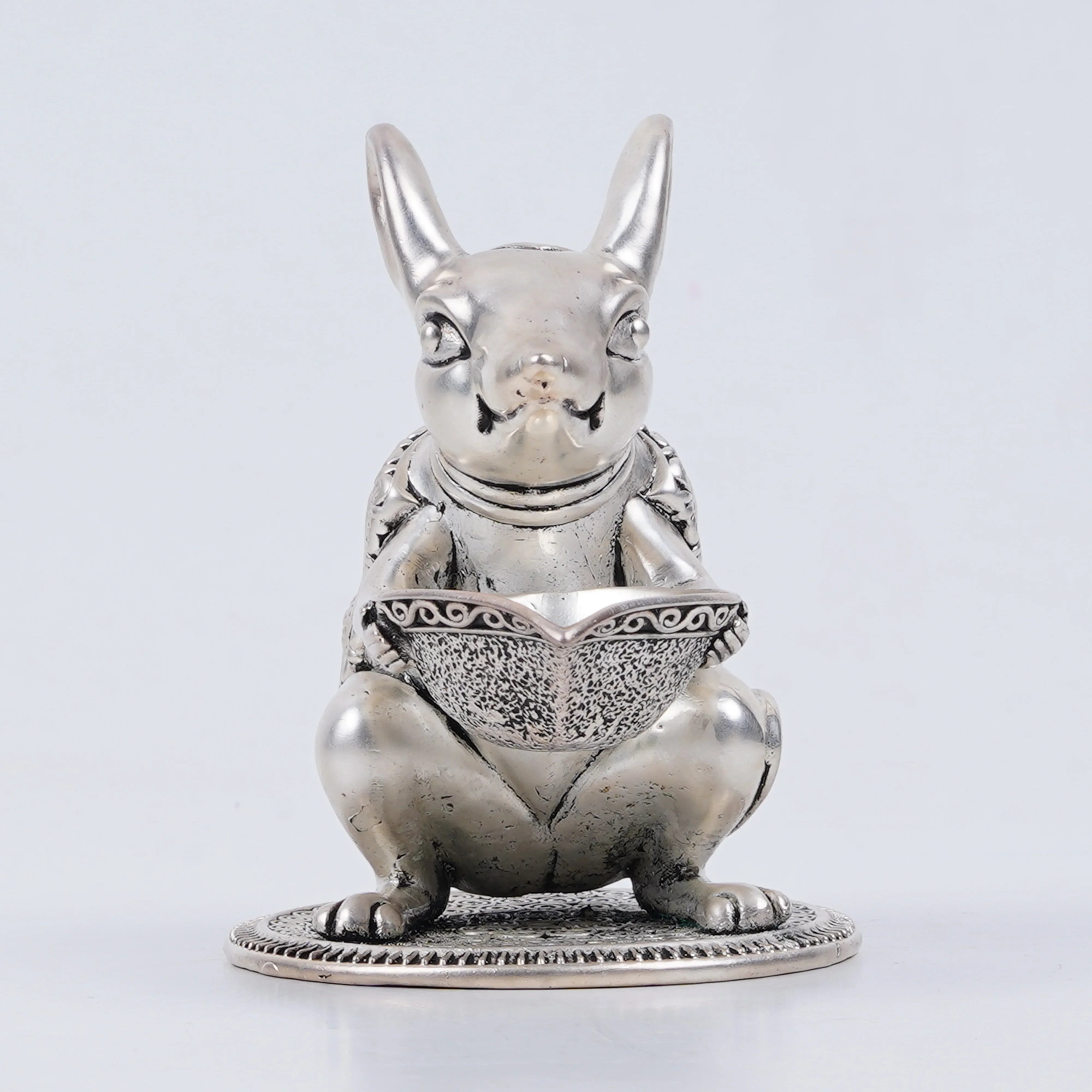 Pure Silver Plated Brass Mushak Diya