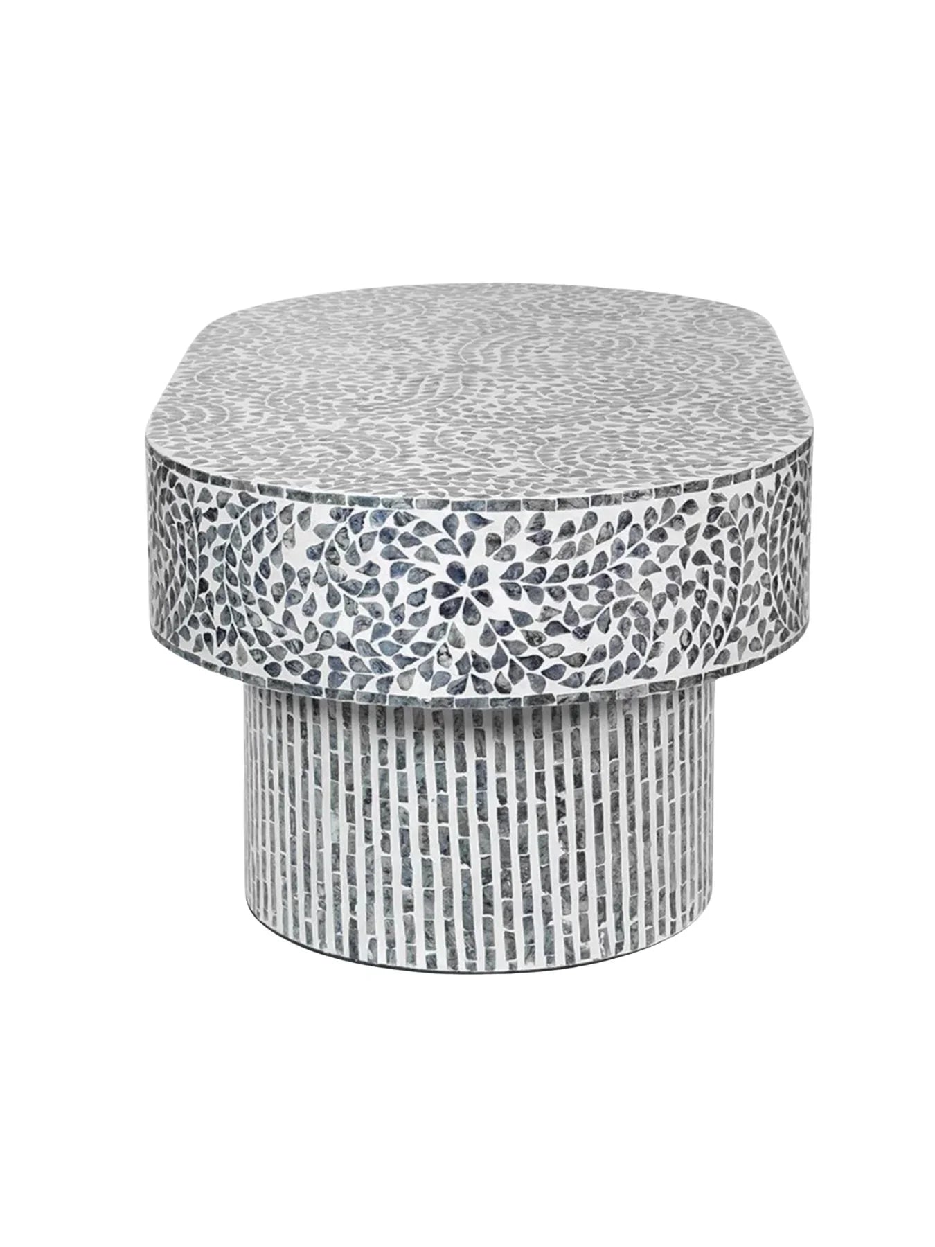 Inlay Oval Shape Coffee Table - Sunstrike
