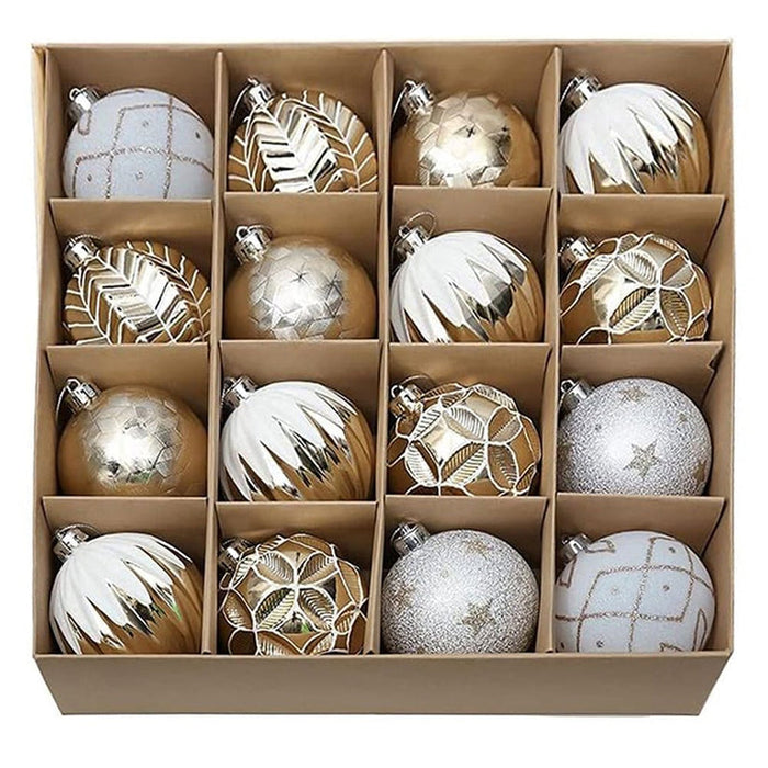 16 Pcs Christmas Ball Tree Ornaments Set |  Xmas Decoration