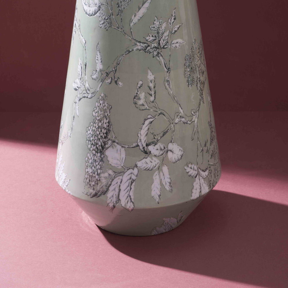 Tranquil Petals Iron Vase