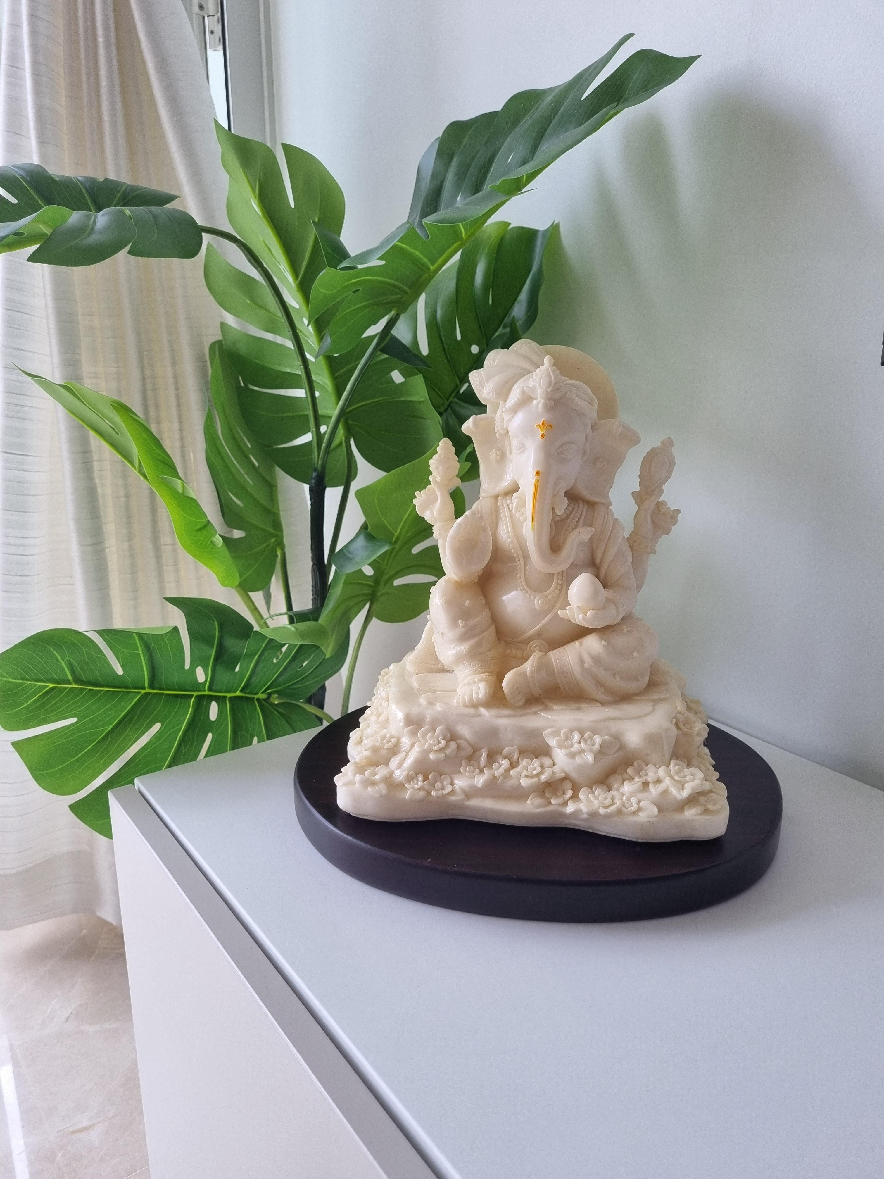 Majestic Ivory Ganesh Figurine
