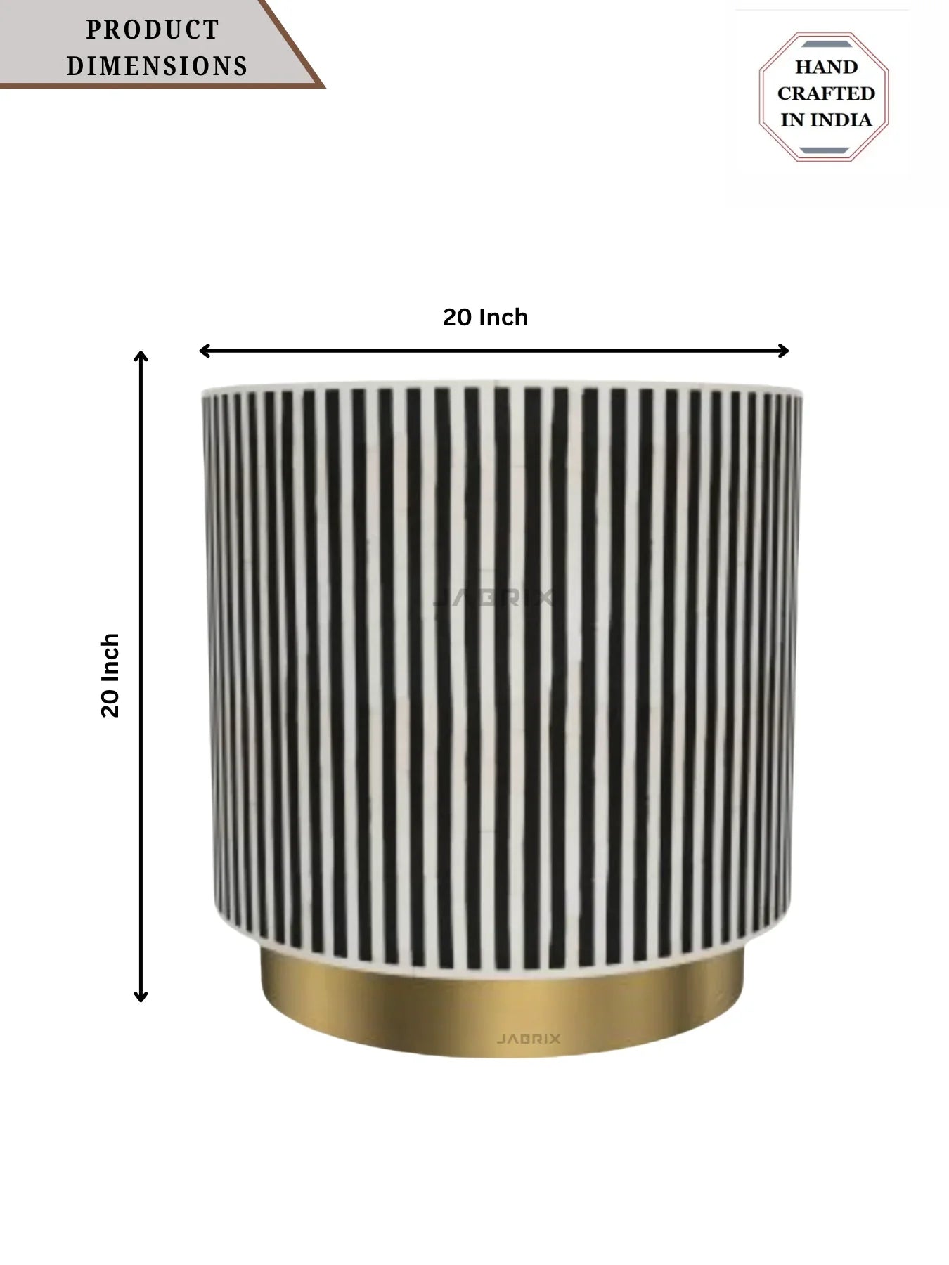 Inlay Round Side Table - Waterfall