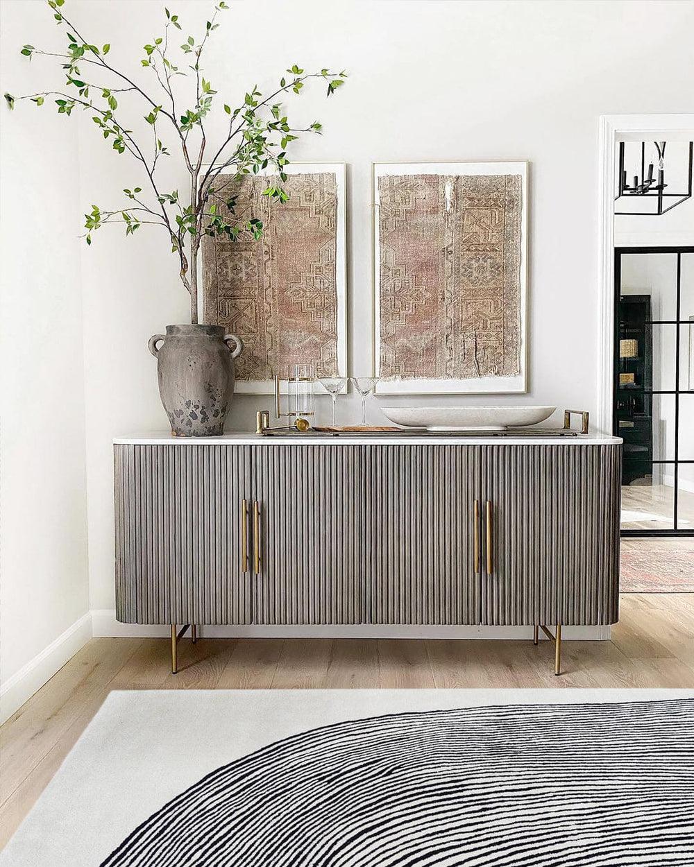 Monochrome Handwoven Luxury Rug – 100% Wool