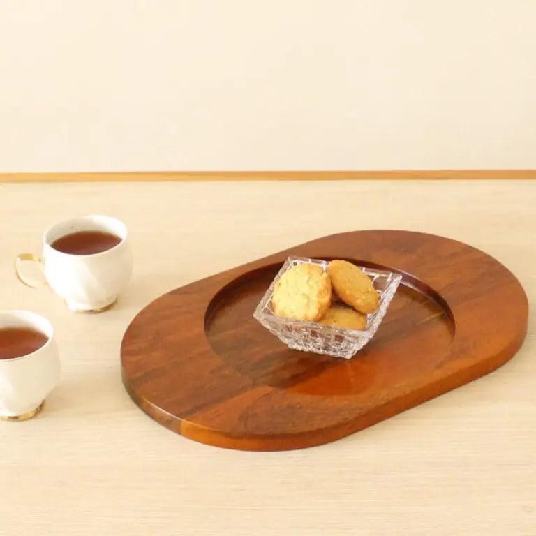 Oval Ellipse Serving Tray |  Mango Wood