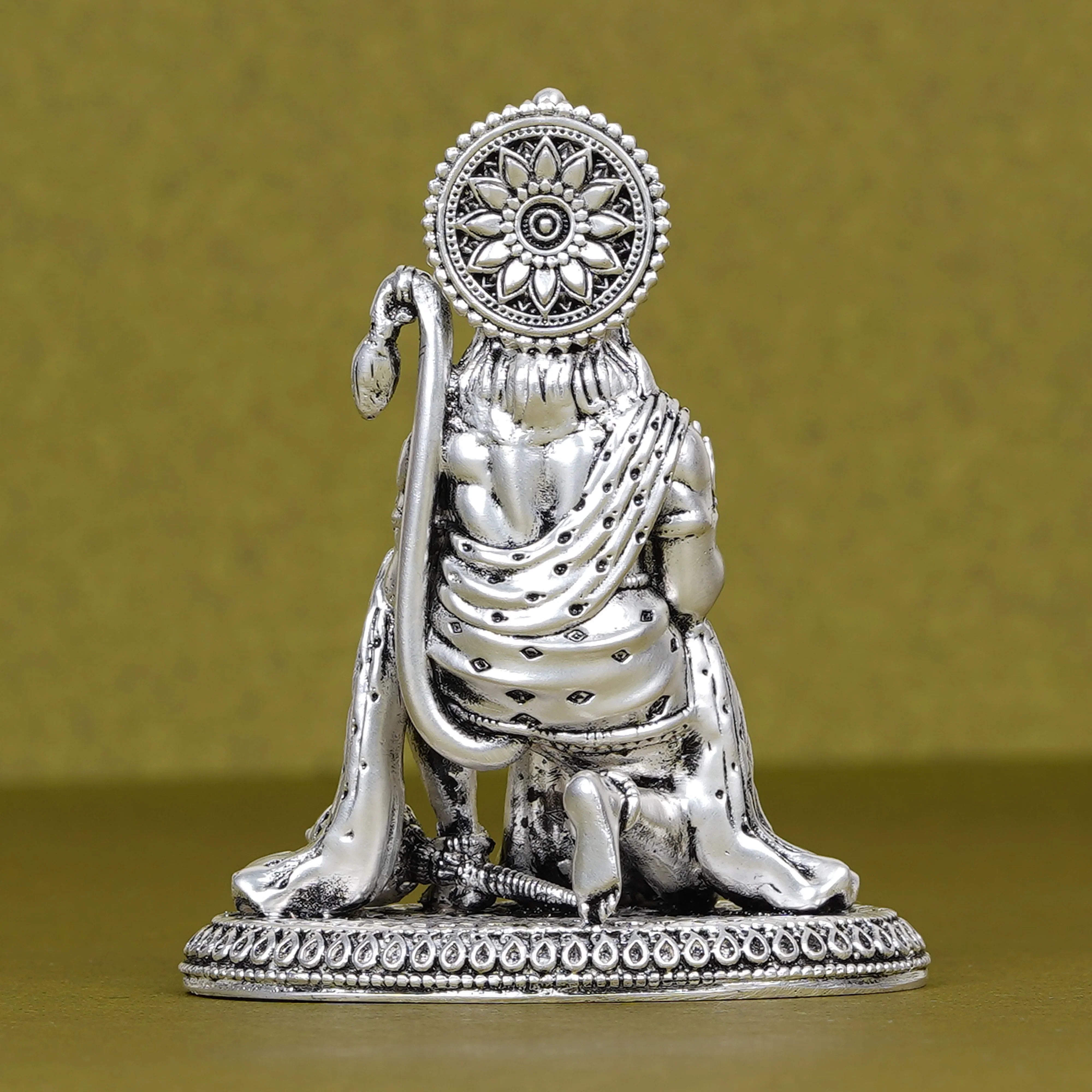 Pure Silver Plated Brass Khatu Shyam Ji Dashboard Idol