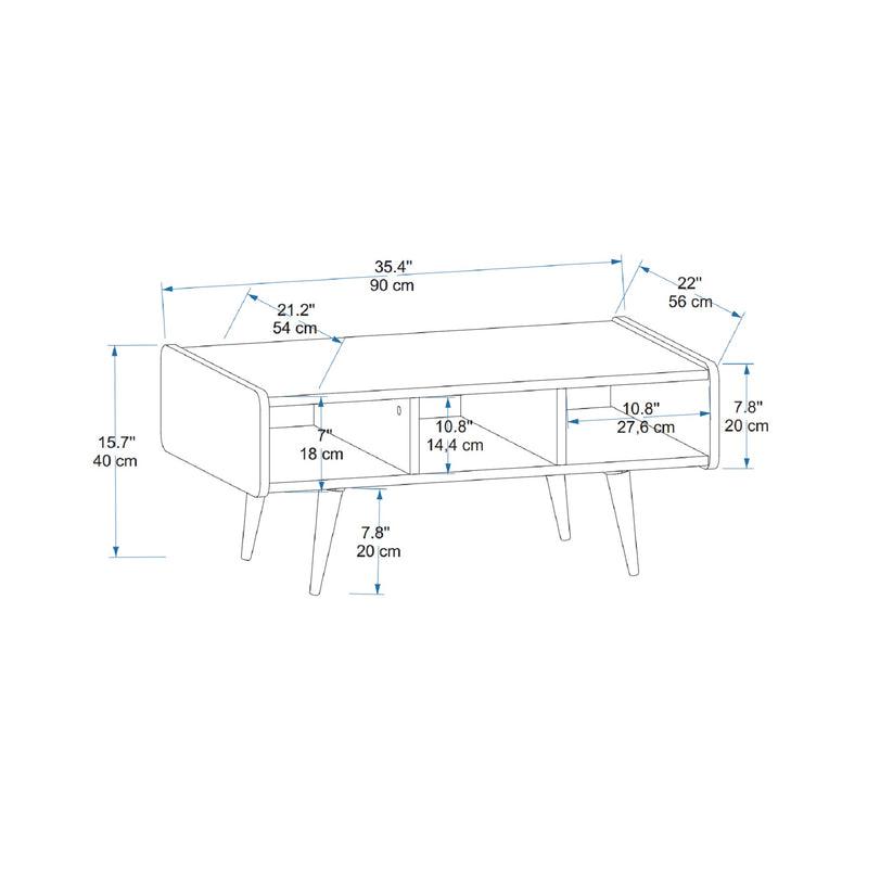 Oden Solid Mango Wood Coffee Table | Designer Center Table for Living Room | Tea Table