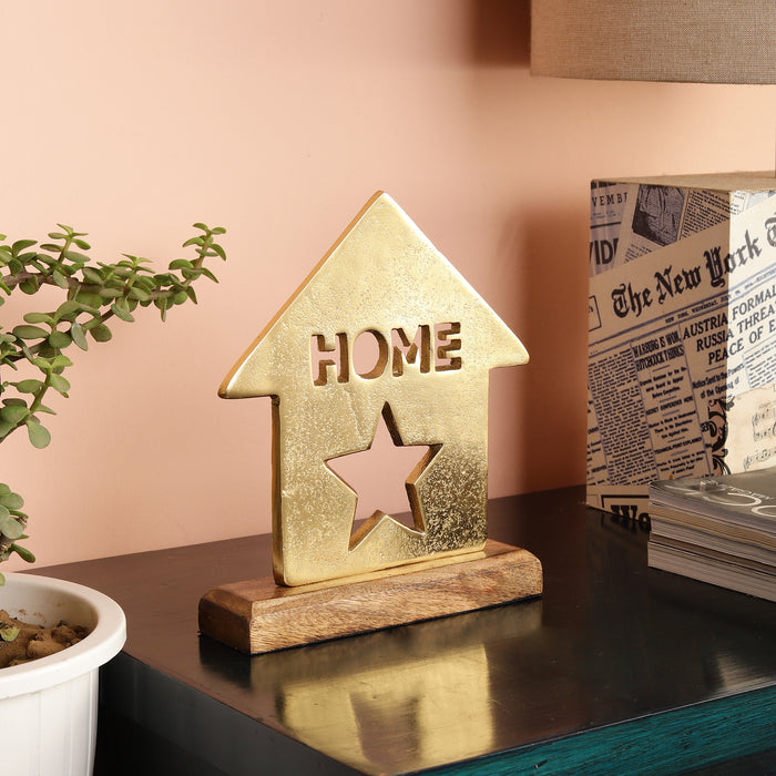 Home & Star Decor Showpiece | - Gold