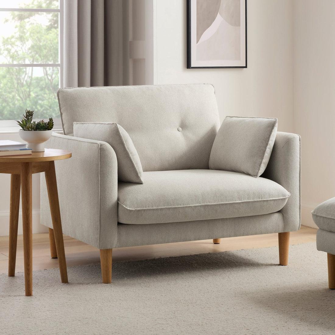 Palermo Sofa | Sheesham Wood & Linen Fabric