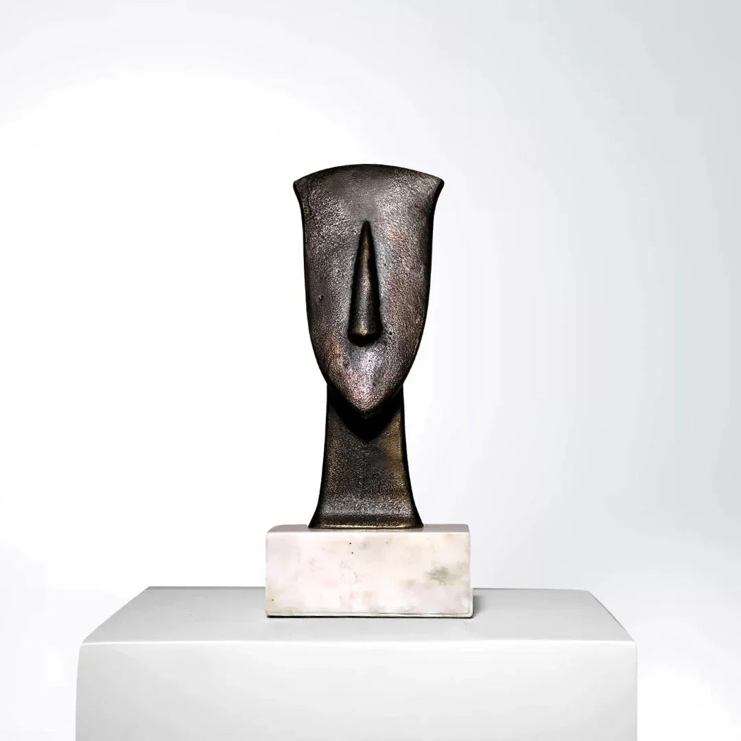 Sorya - Abstract Head Bronze Sculpture