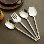 Ember Texture Serving Set Silver