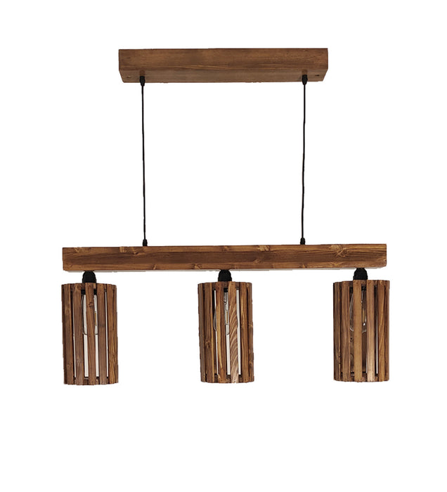 Casa Brown Wooden 3 Series Hanging Lamp