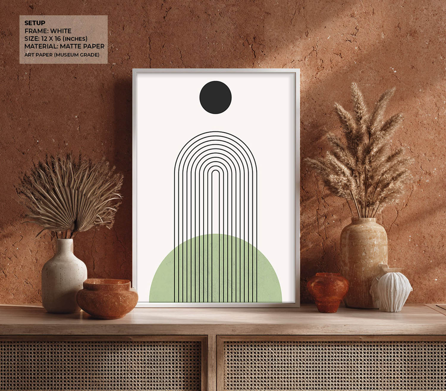 Arco Green Wall Painting