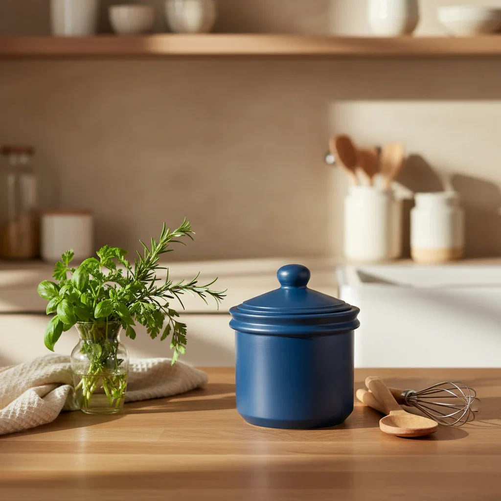 Handcrafted Terracotta Cylindrical Jar With Lid