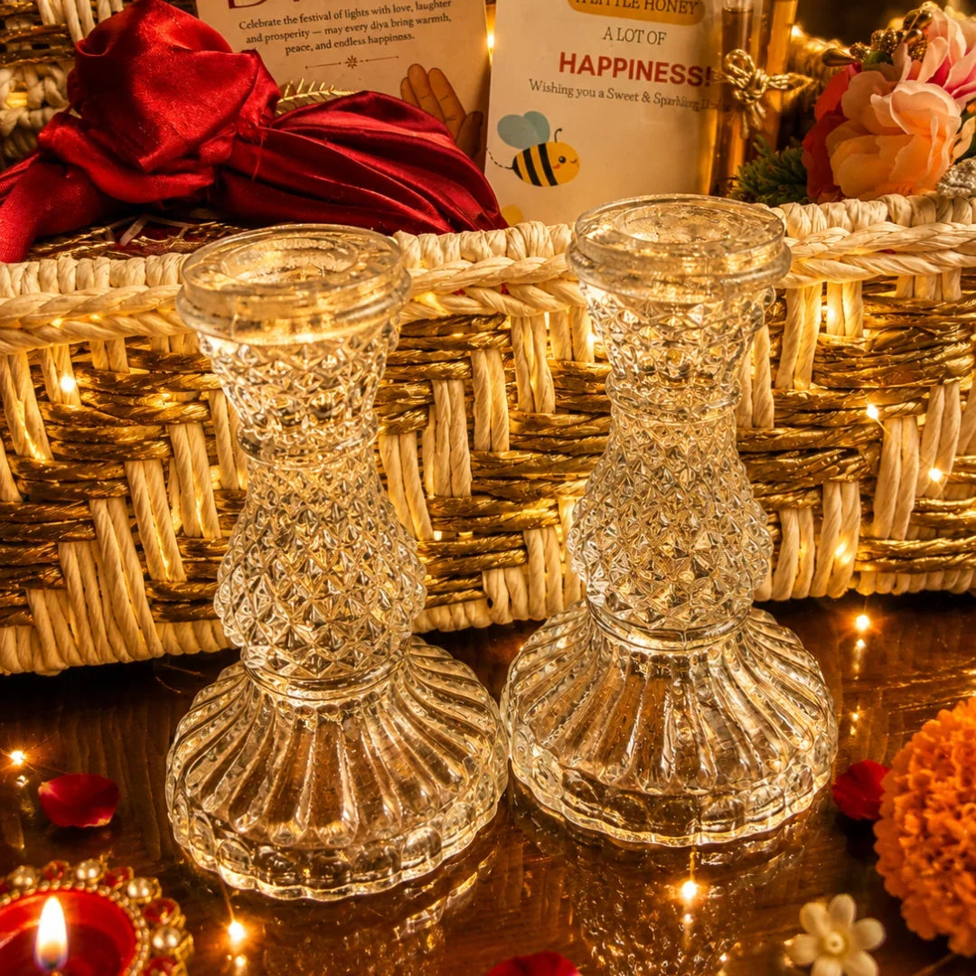 Shubh Aarambh Golden & White Festive Gift Basket